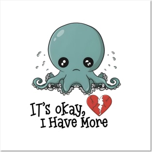 Broken heart octopus - They have 3 hearts Posters and Art